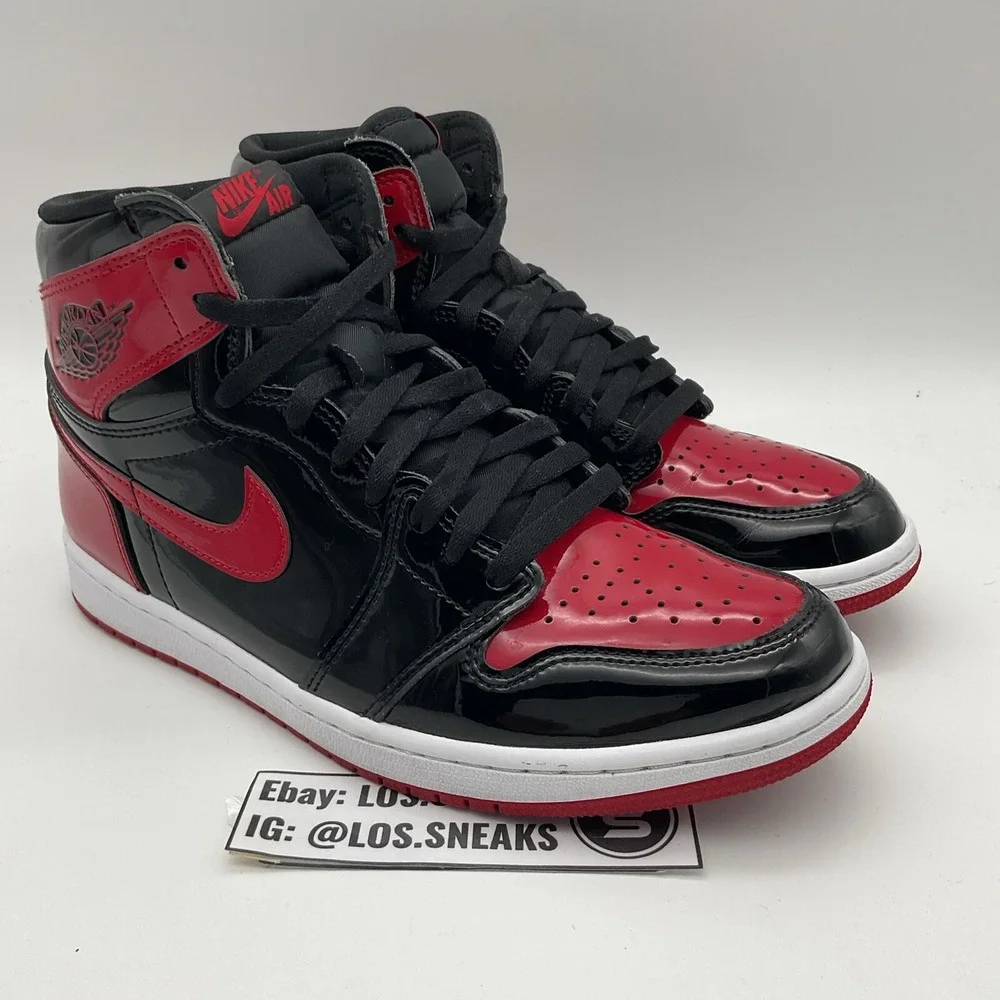 Size 10 - Jordan 1 Retro OG High‎ Patent Bred (555088-063)